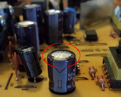 Example of a bad capacitor