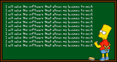 Bart Simpson values open source